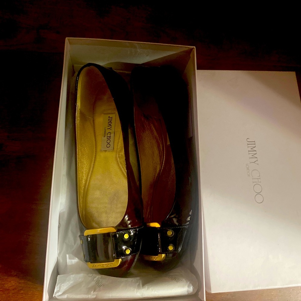 Jimmy Choo ballet flats, new in box, size 9